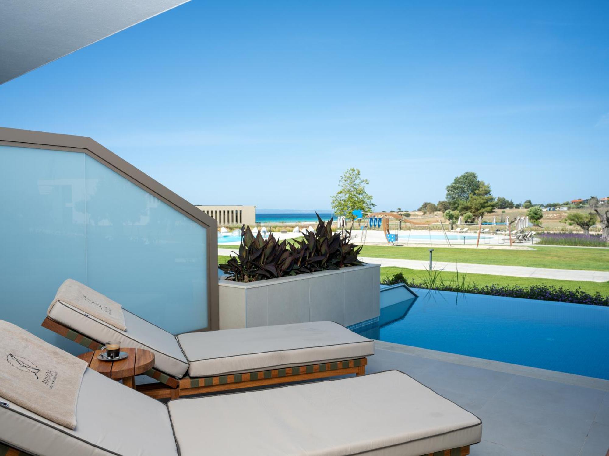 Ammoa Luxury Hotel & Spa Resort Nikiti  Exterior photo A view from a room at the hotel