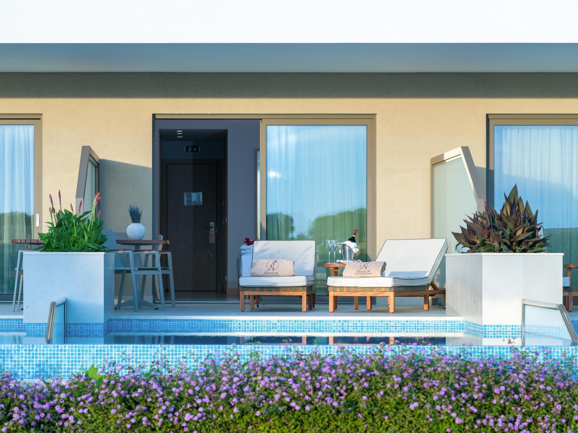 Ammoa Luxury Hotel & Spa Resort Nikiti  Exterior photo A typical room at the hotel